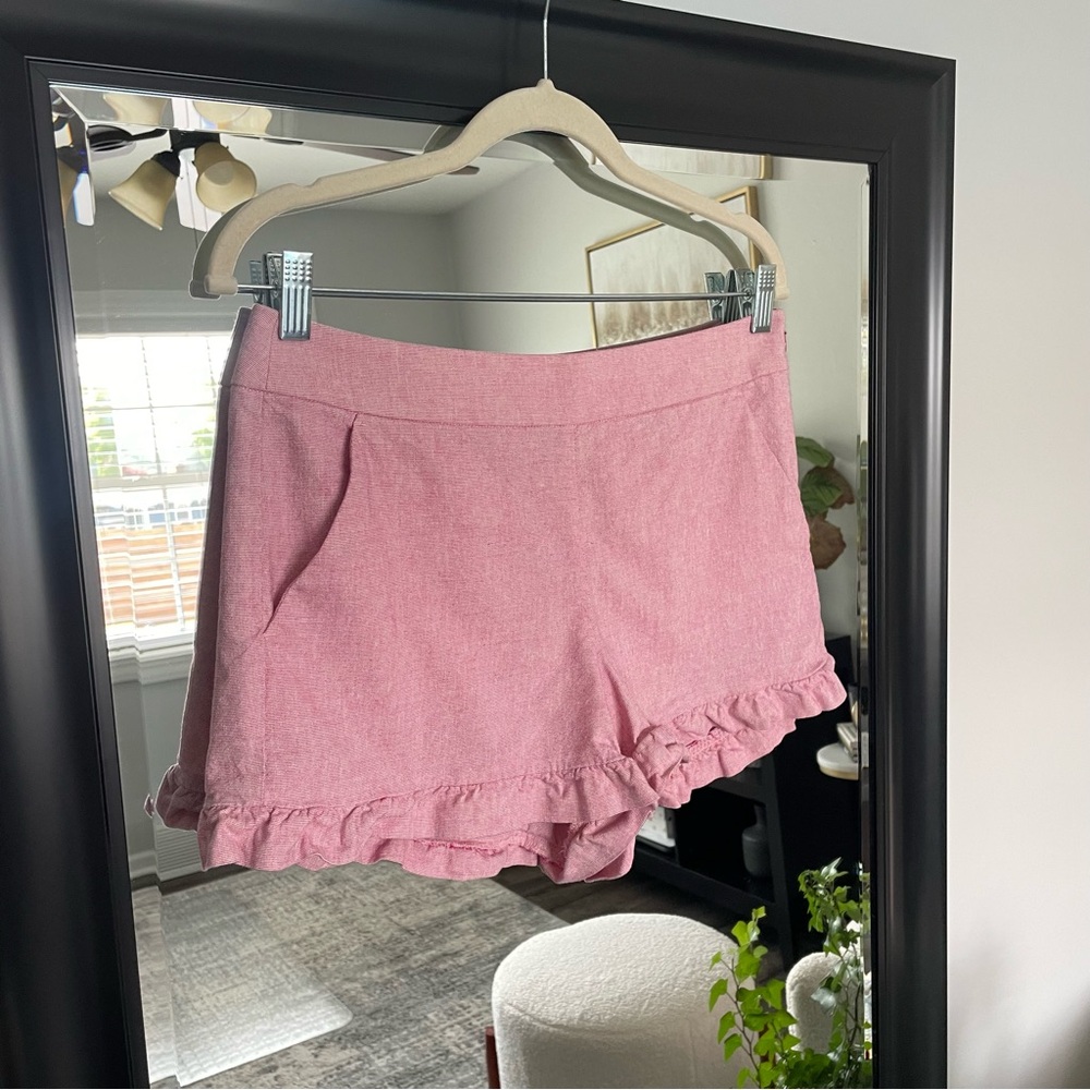LOFT Pink Ruffle Shorts - Picture 4 of 8